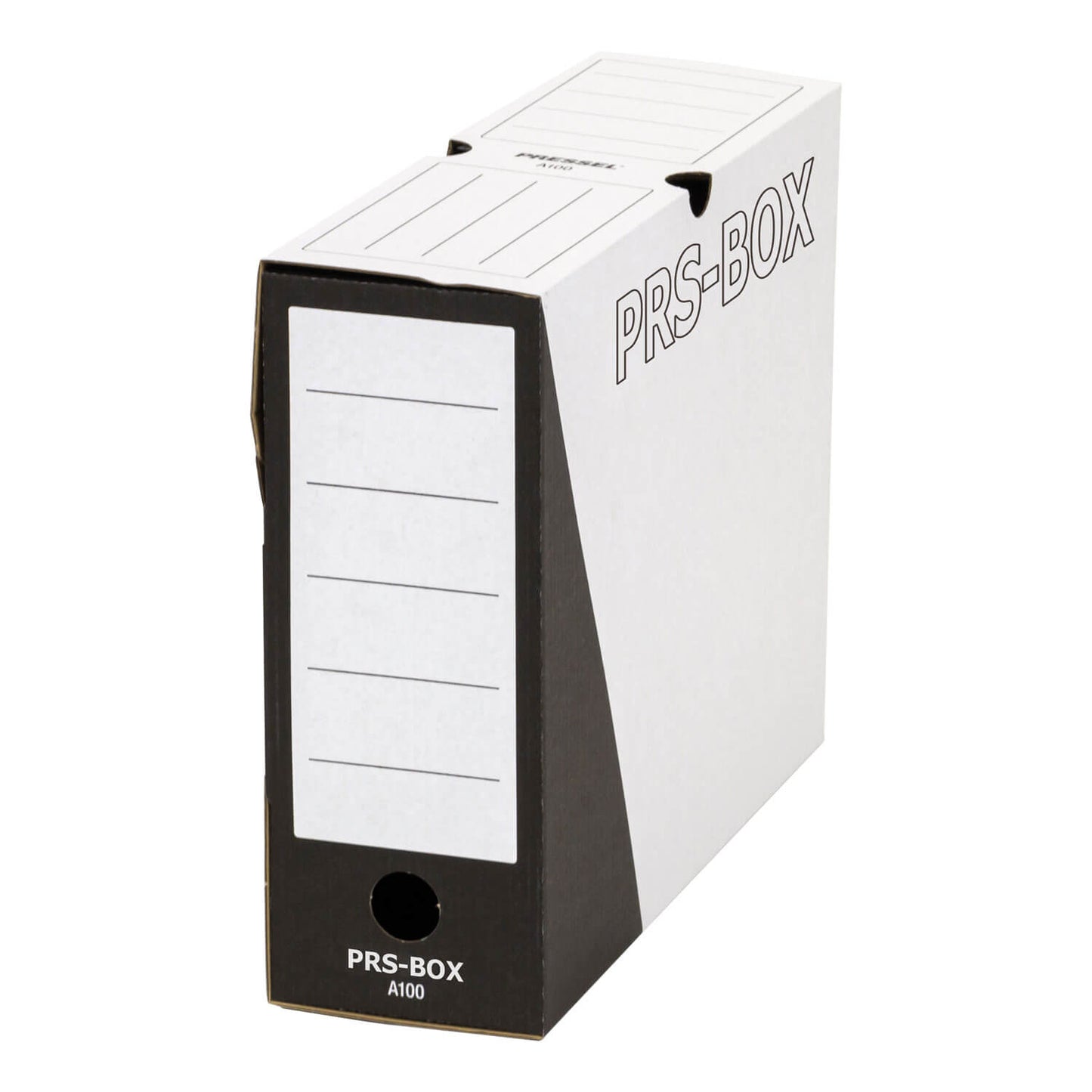 Boîte d'archives PRS A100, blanc/noir, 100 mm, 20 pièces