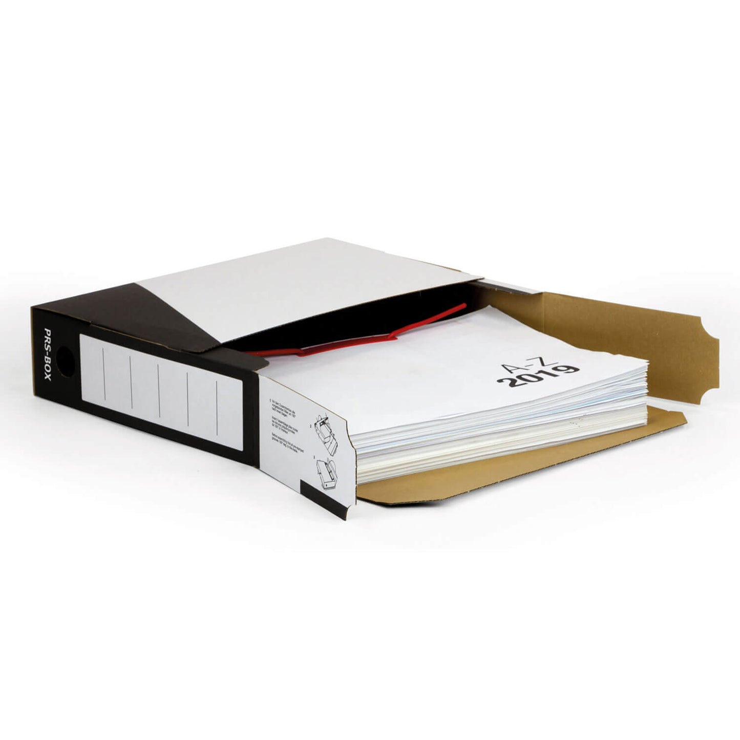 Boîte d'archives PRS A100, blanc/noir, 100 mm, 20 pièces