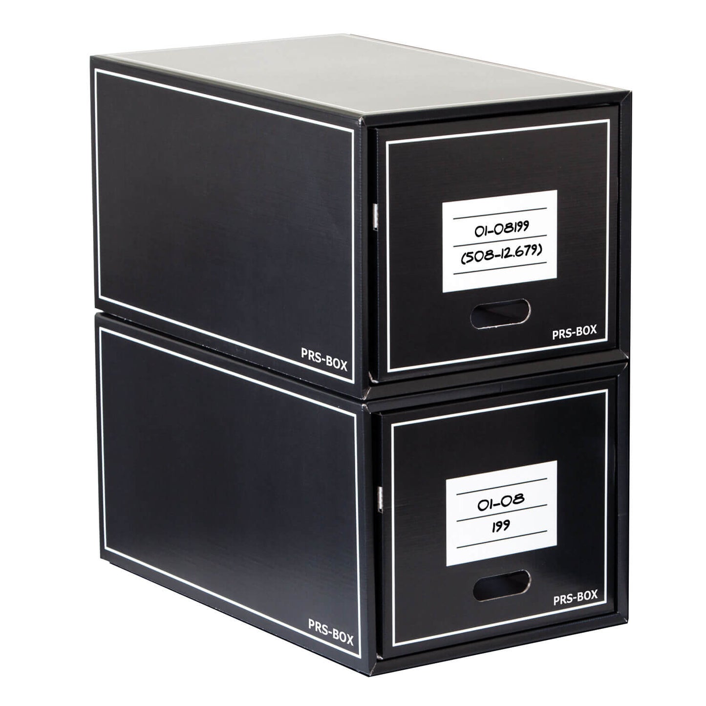 PRS multi-drawer box for folders and archive boxes, black, 2 pieces
