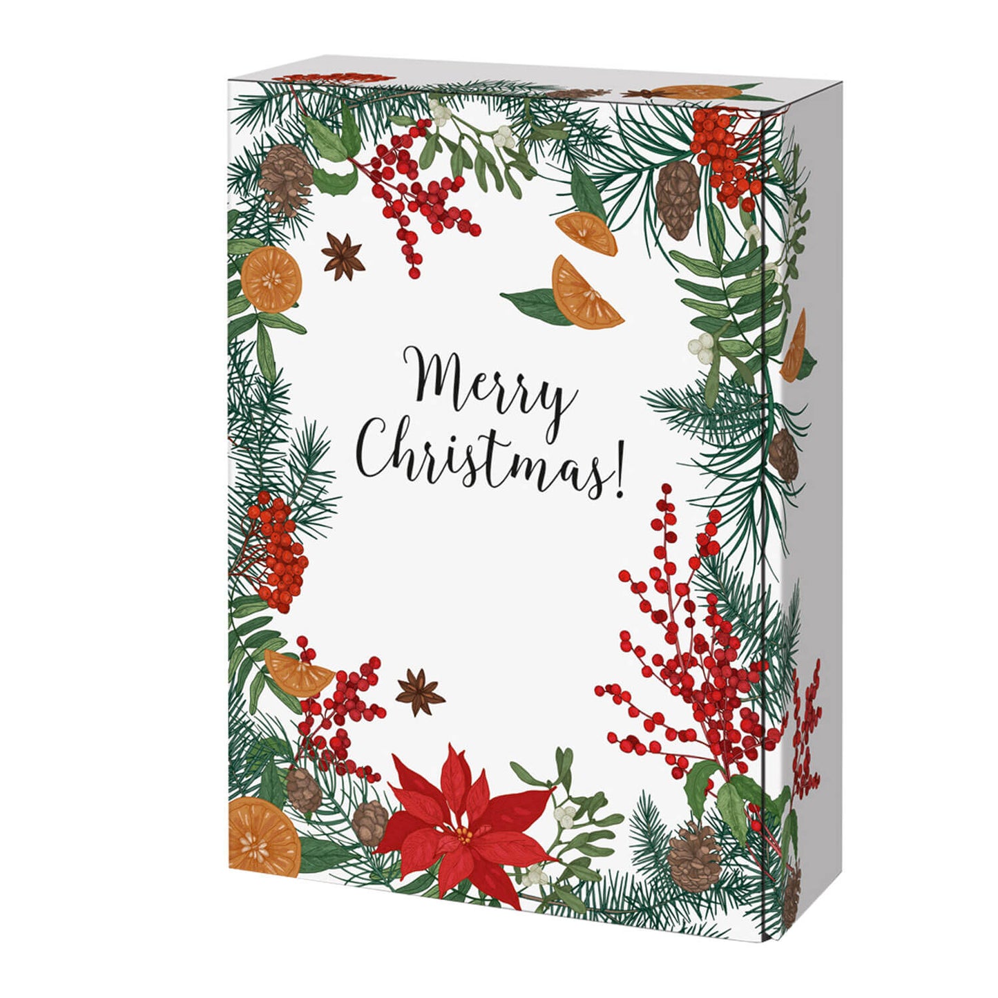 PRS-EP bottle box "Merry Christmas" white, for 1-3 bottles