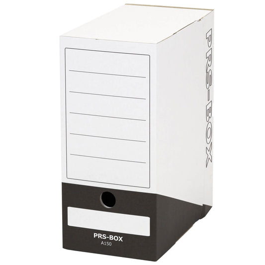 Boîte d'archives PRS A150, blanc/noir, 150 mm, 20 pièces