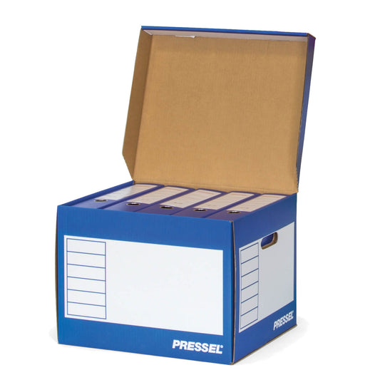 Pressel Deckelbox Weiß/Blau, 10 Stück