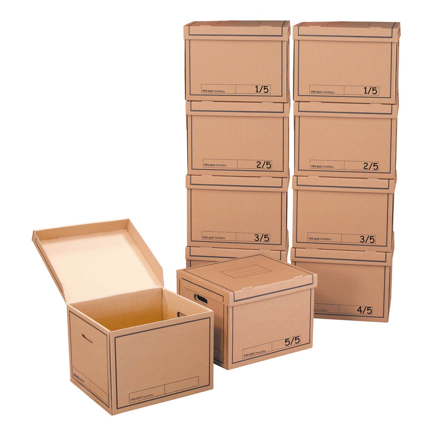 Boîte à couvercle PRS naturel, 10 pièces