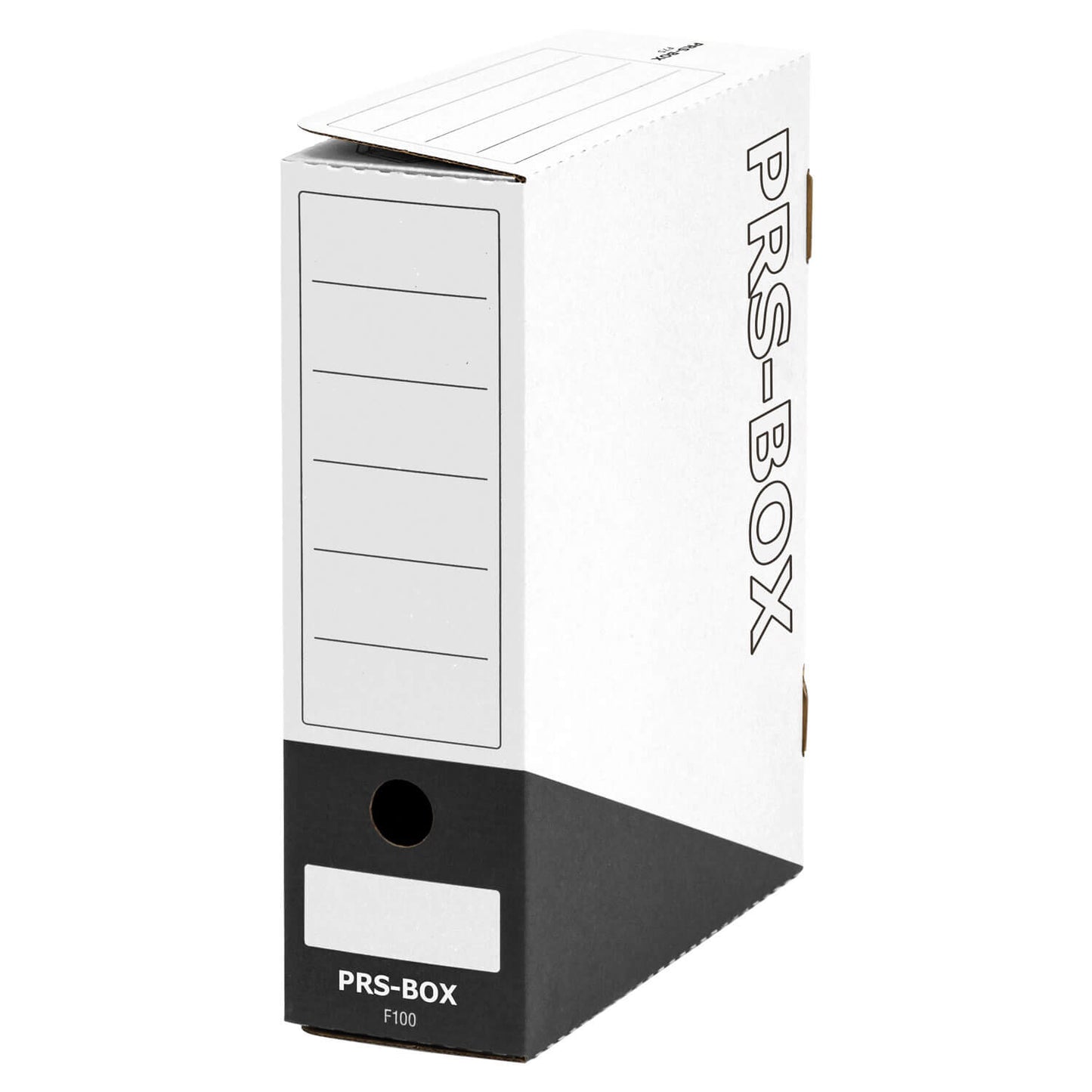 Boîtes de rangement PRS F100, blanc/noir, 100 mm, 20 pièces