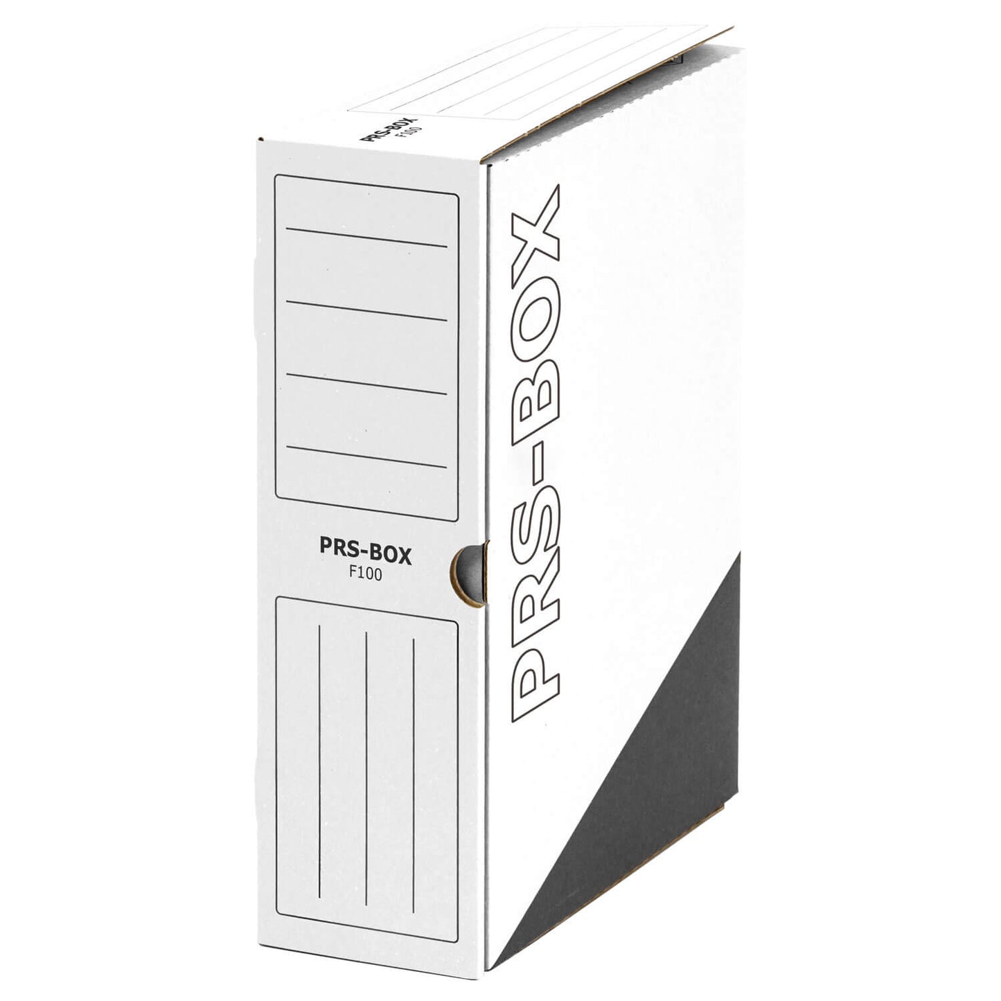 Boîtes de rangement PRS F100, blanc/noir, 100 mm, 20 pièces