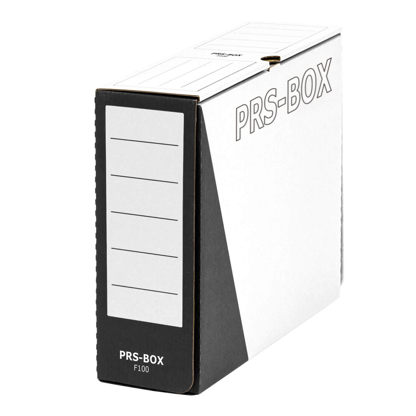 Boîtes de rangement PRS F100, blanc/noir, 100 mm, 20 pièces