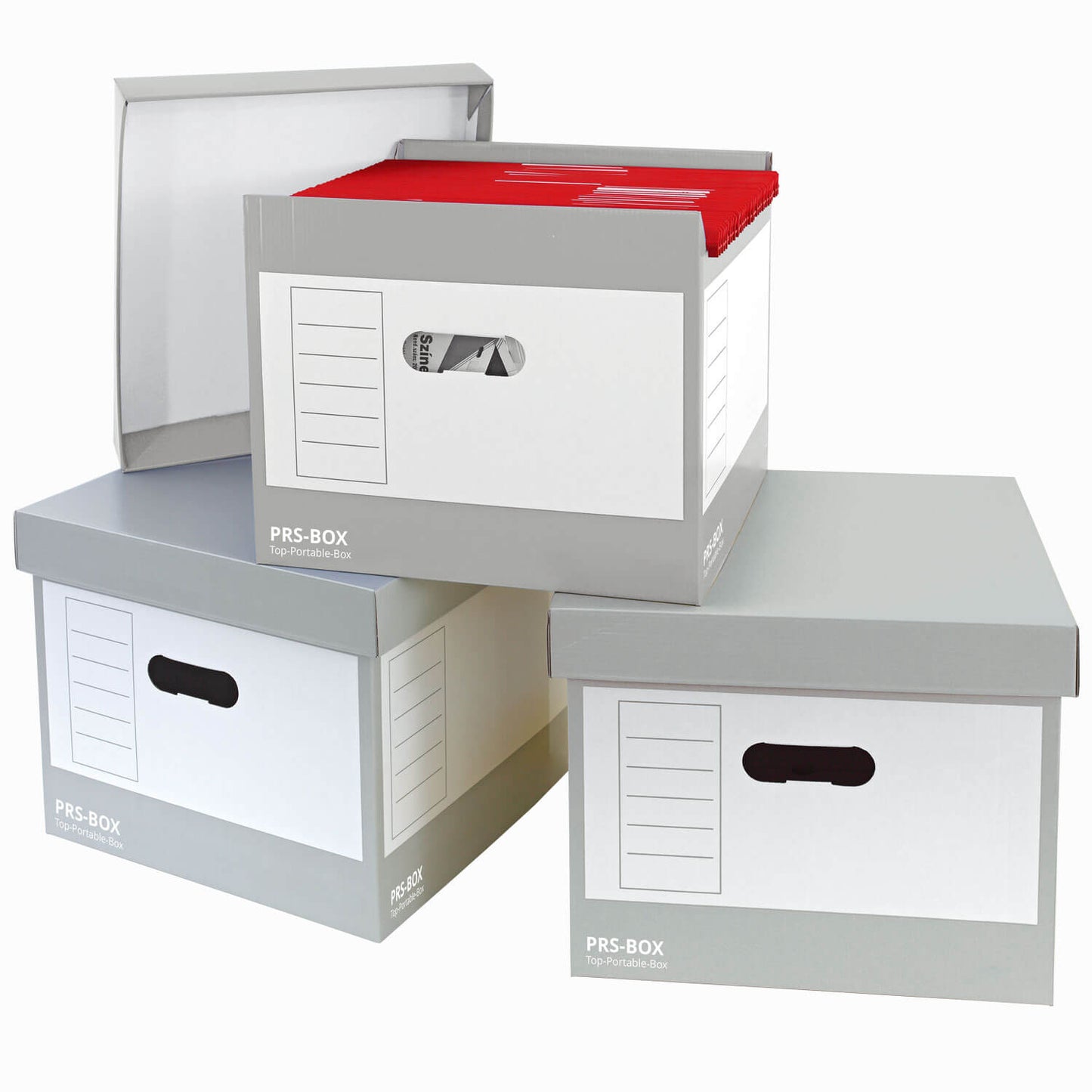 PRS Top-Portable-Box, Grau, 2 Stück
