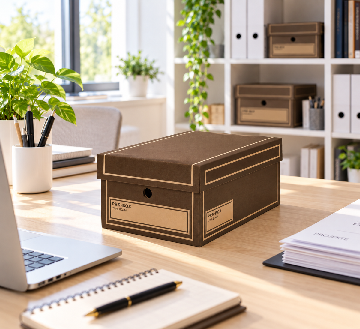 PRS Store-Boxen A4, Braun, 4 + 1 Packung gratis