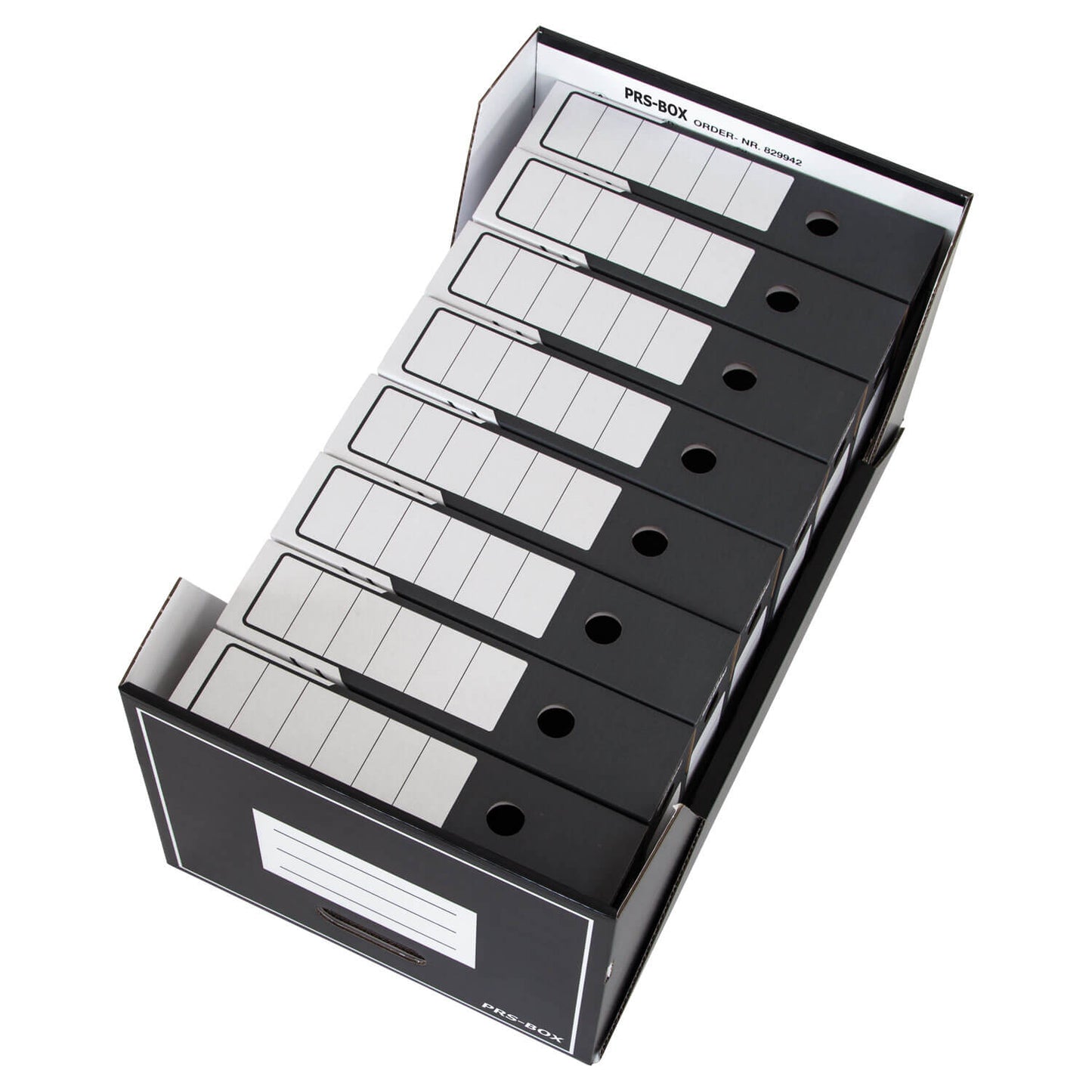 PRS multi-drawer box for folders and archive boxes, black, 2 pieces