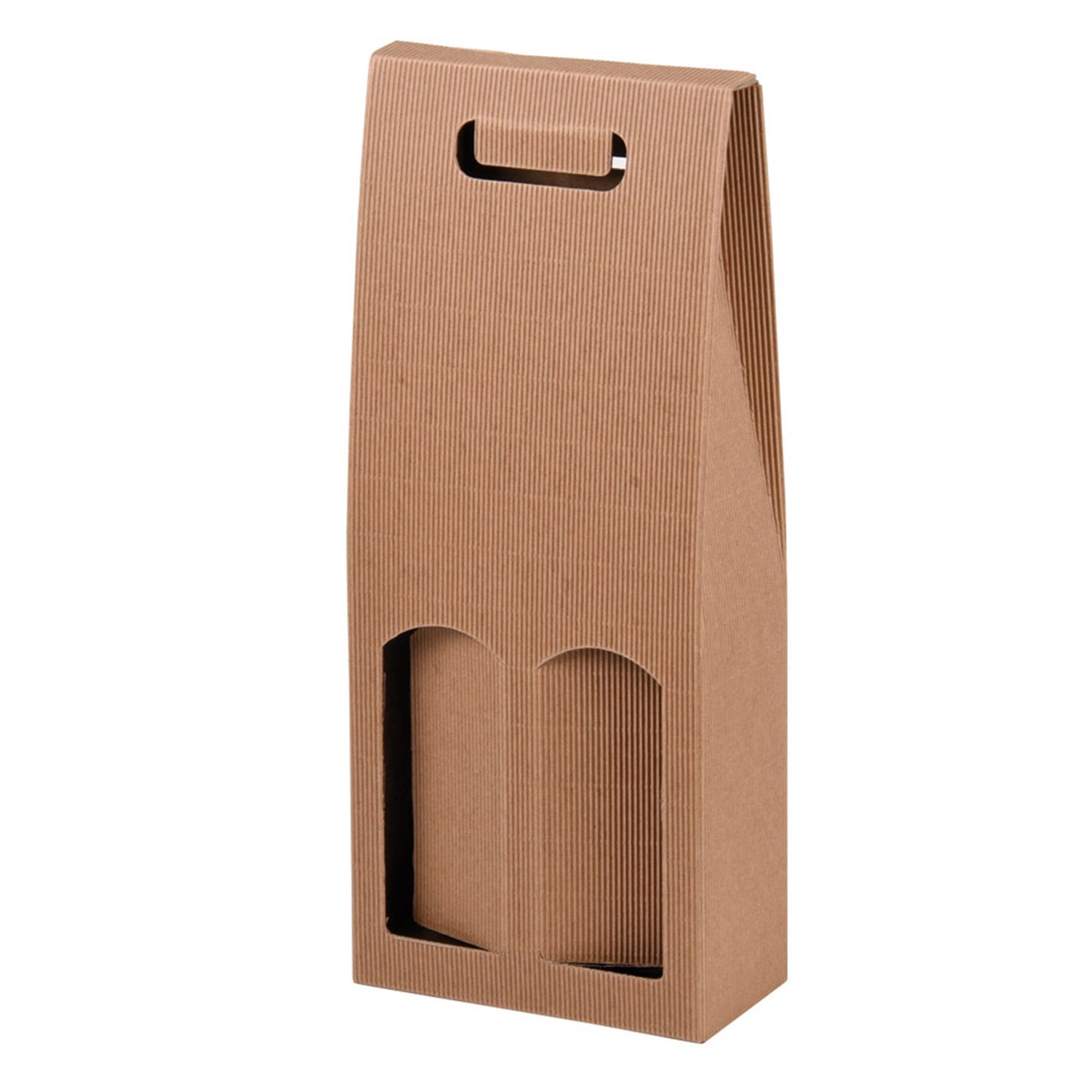 Carton pour bouteilles debout PRS-EP « OpenWave » en 3 couleurs pour 1 à 3 bouteilles, 25 pièces/paquet.