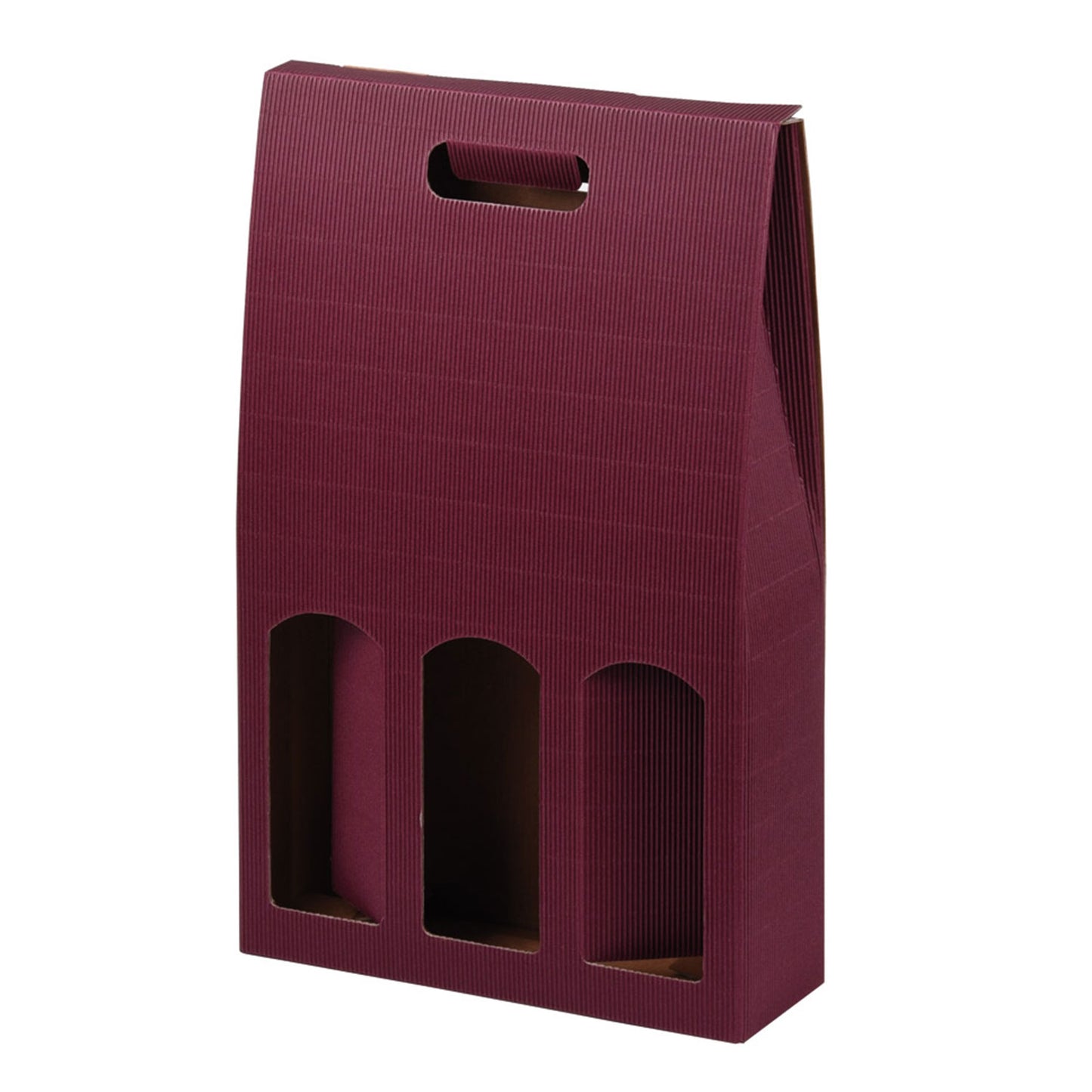 Carton pour bouteilles debout PRS-EP « OpenWave » en 3 couleurs pour 1 à 3 bouteilles, 25 pièces/paquet.