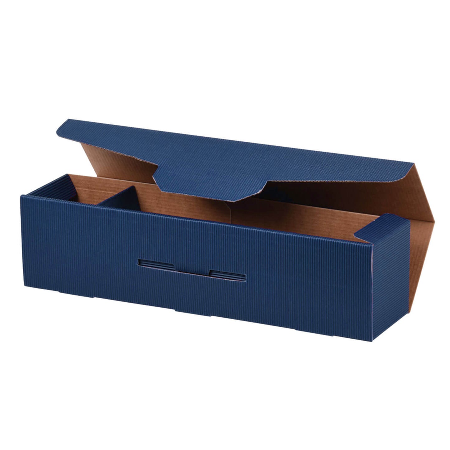 PRS-EP bottle hinged box in "OpenWave" design for 1 bottle, 4 colours, 50 pcs/pkg.