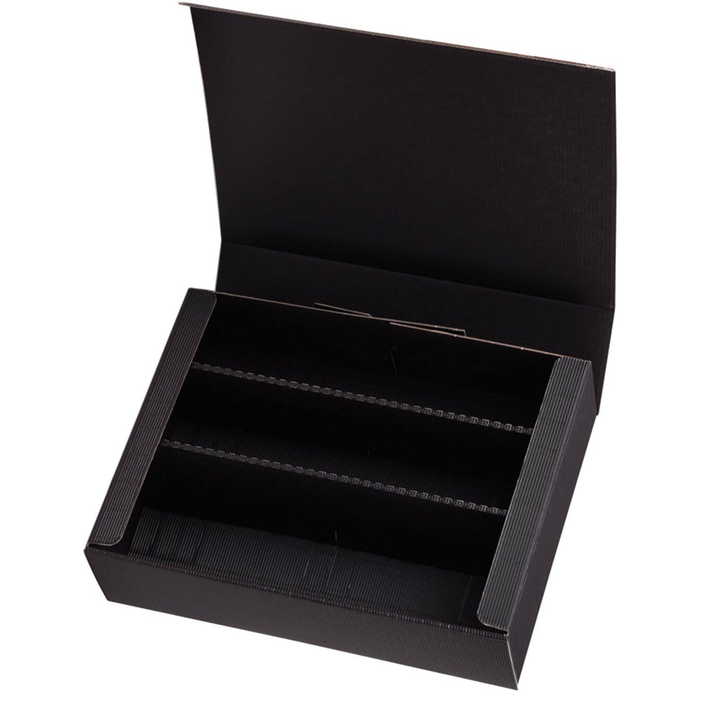 PRS-EP bottle insert for hinged bottle box in "OpenWave" design for 3 bottles, 4 colors, 25 pcs/pkg.