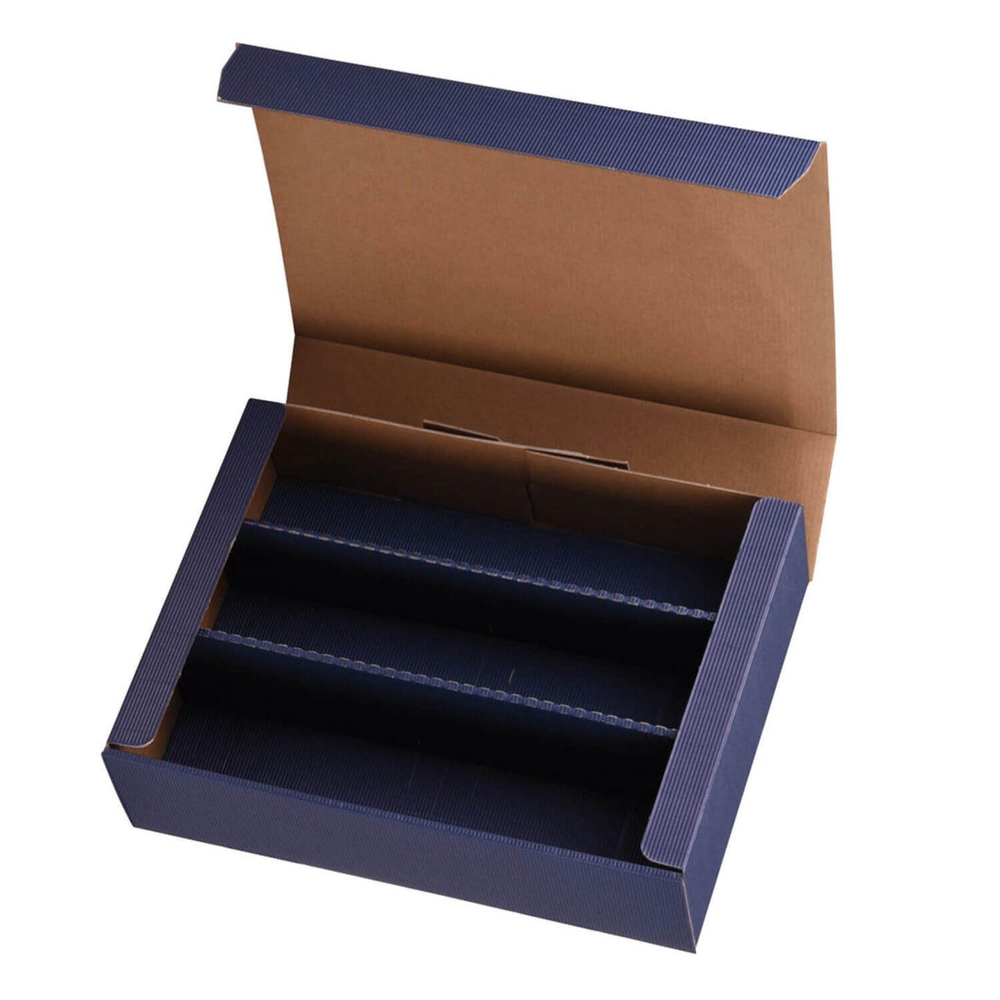 PRS-EP bottle insert for hinged bottle box in "OpenWave" design for 3 bottles, 4 colors, 25 pcs/pkg.