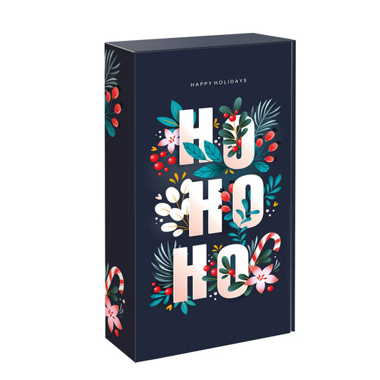 PRS-EP bottle box "Ho Ho Ho" dark blue, for 2 or 3 bottles