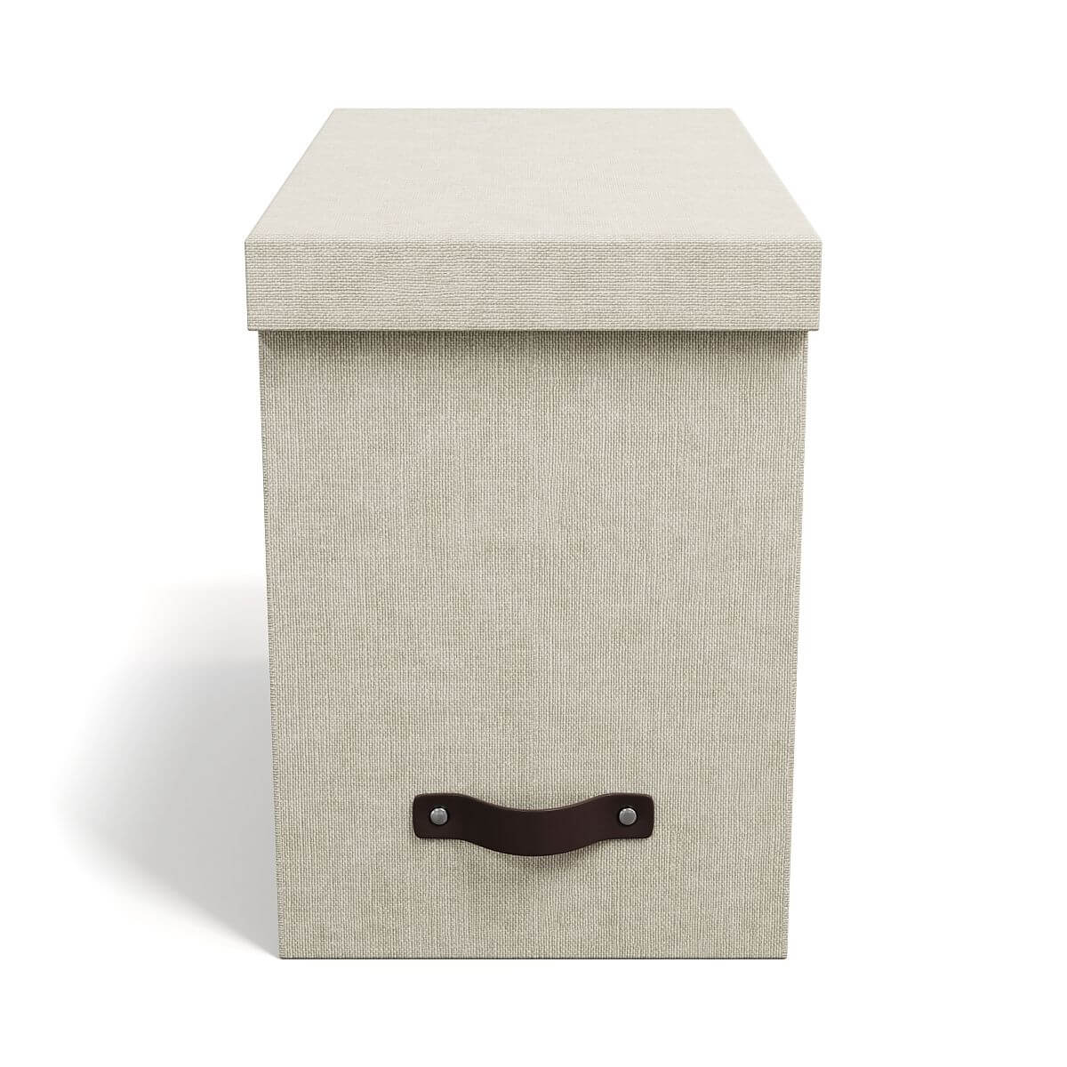 BIGSO Hängemappenbox JOHAN inkl. 8 Hängemappen, Leinen, 1 Stück - Ab Mitte Dezember erhältlich