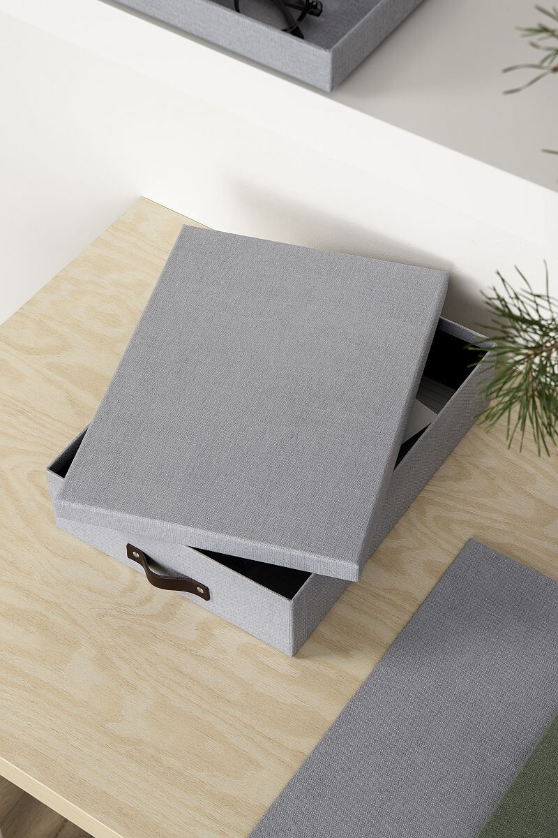 BIGSO Dokumentenbox OSKAR, A4, Hellgrau, 1 Stück - Ab Mitte Dezember erhältlich